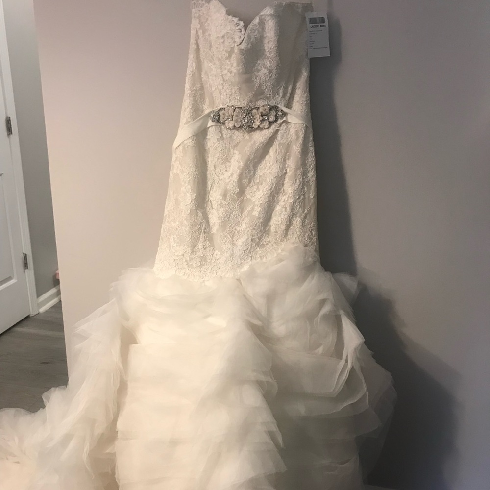 Lazaro d dress, ivory color, size 12